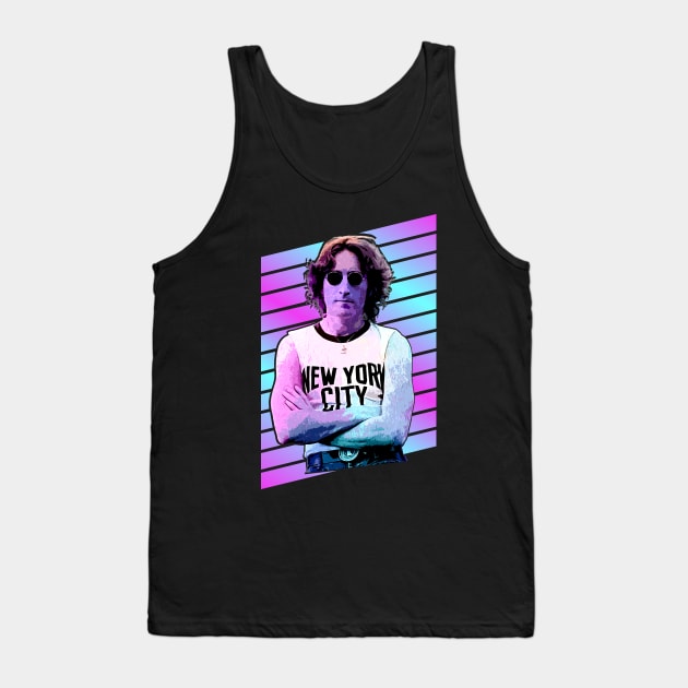 John lennon \ Portrait | Colorful Tank Top by Aloenalone